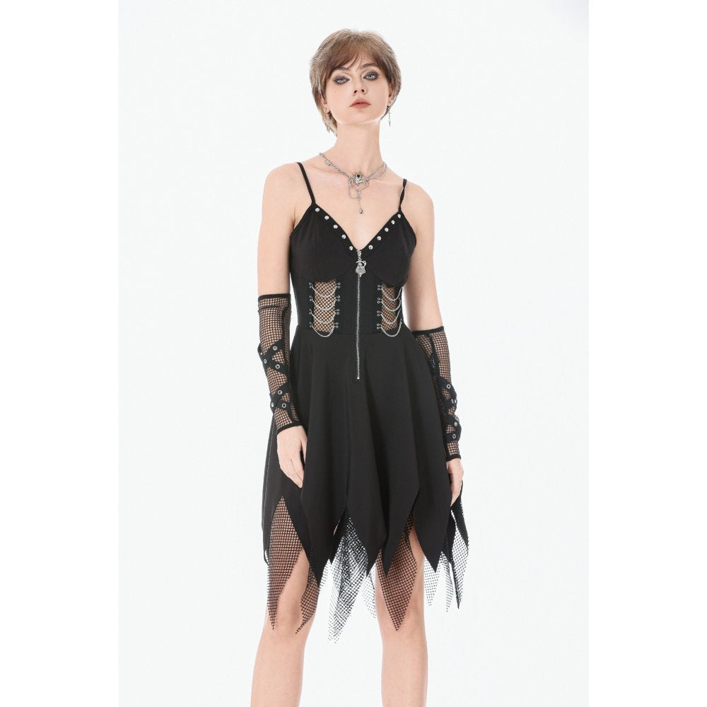Dark in Love Punk Sleeveless Spiked Dress