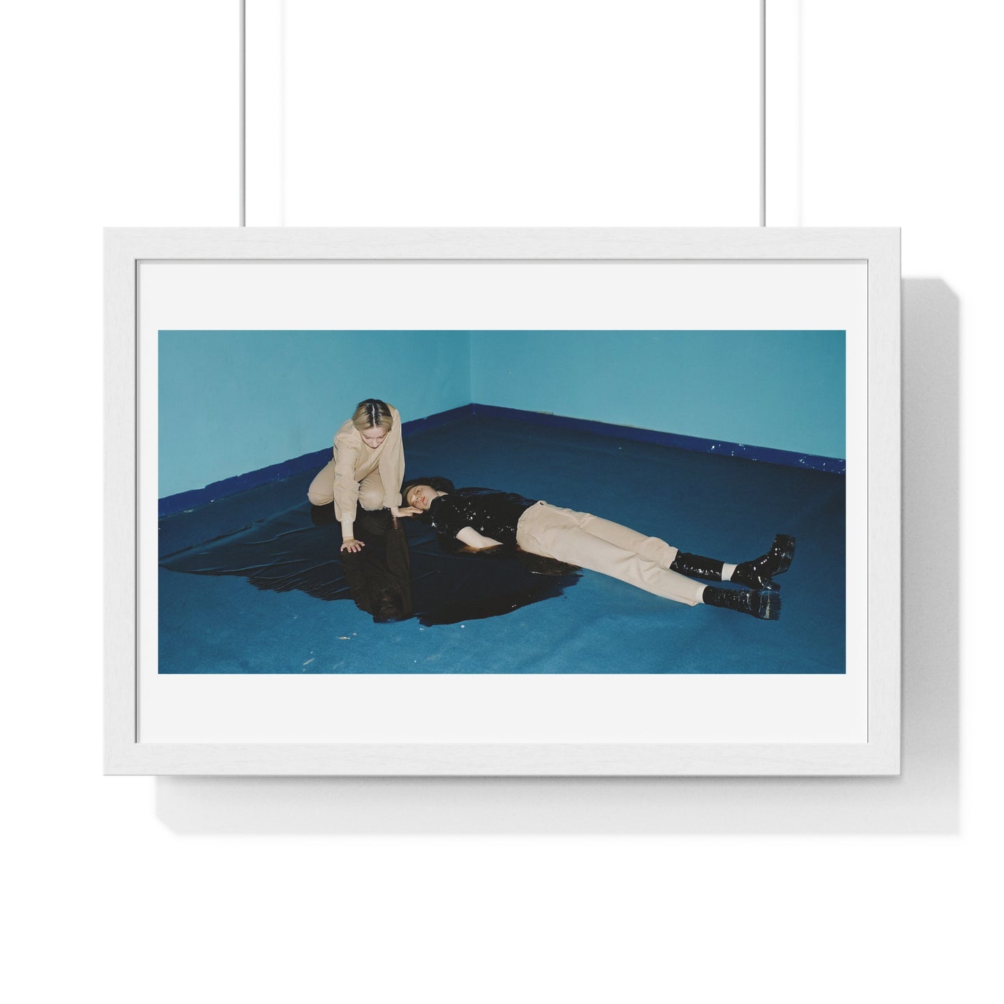Macabre Death and Existential Exploration 'Designed by AI' Framed Art Print