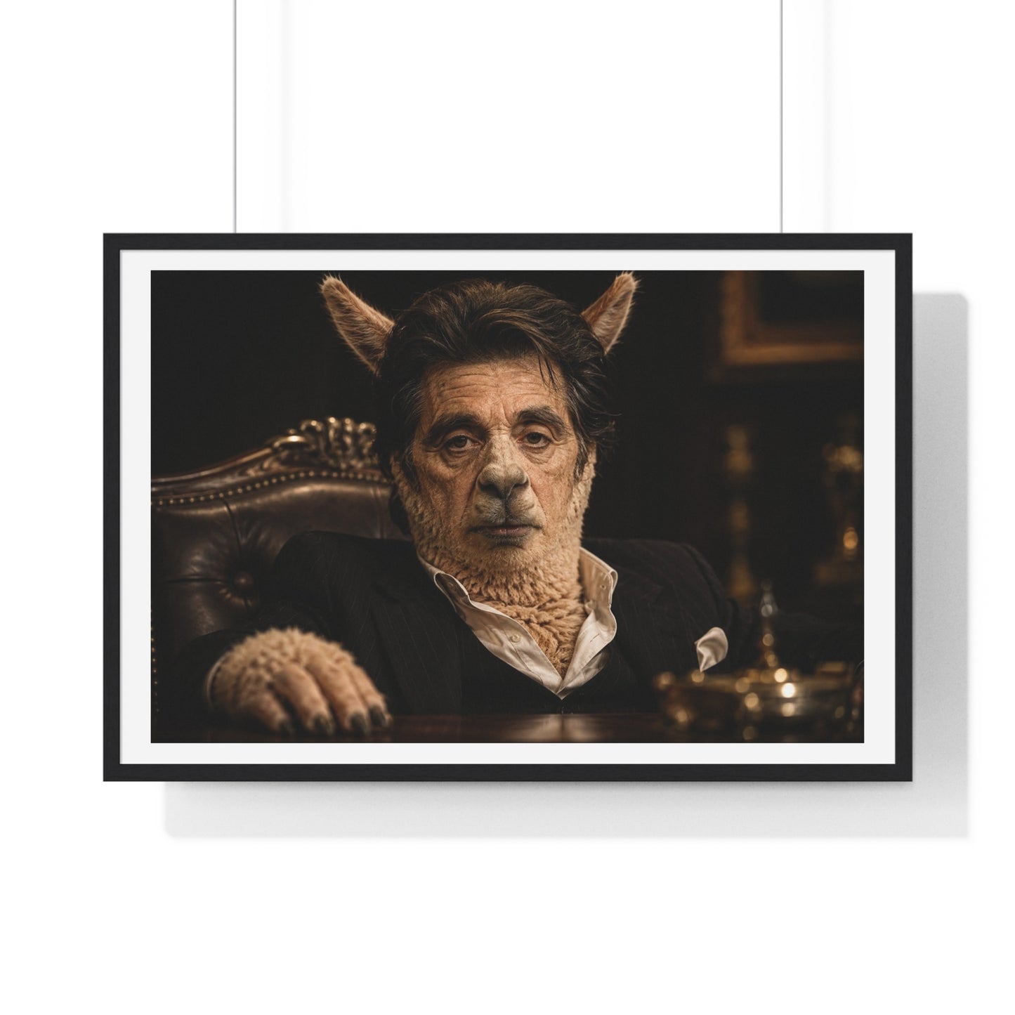 Alpaca Cino 'Designed by AI' Large Wall Art, Framed Print