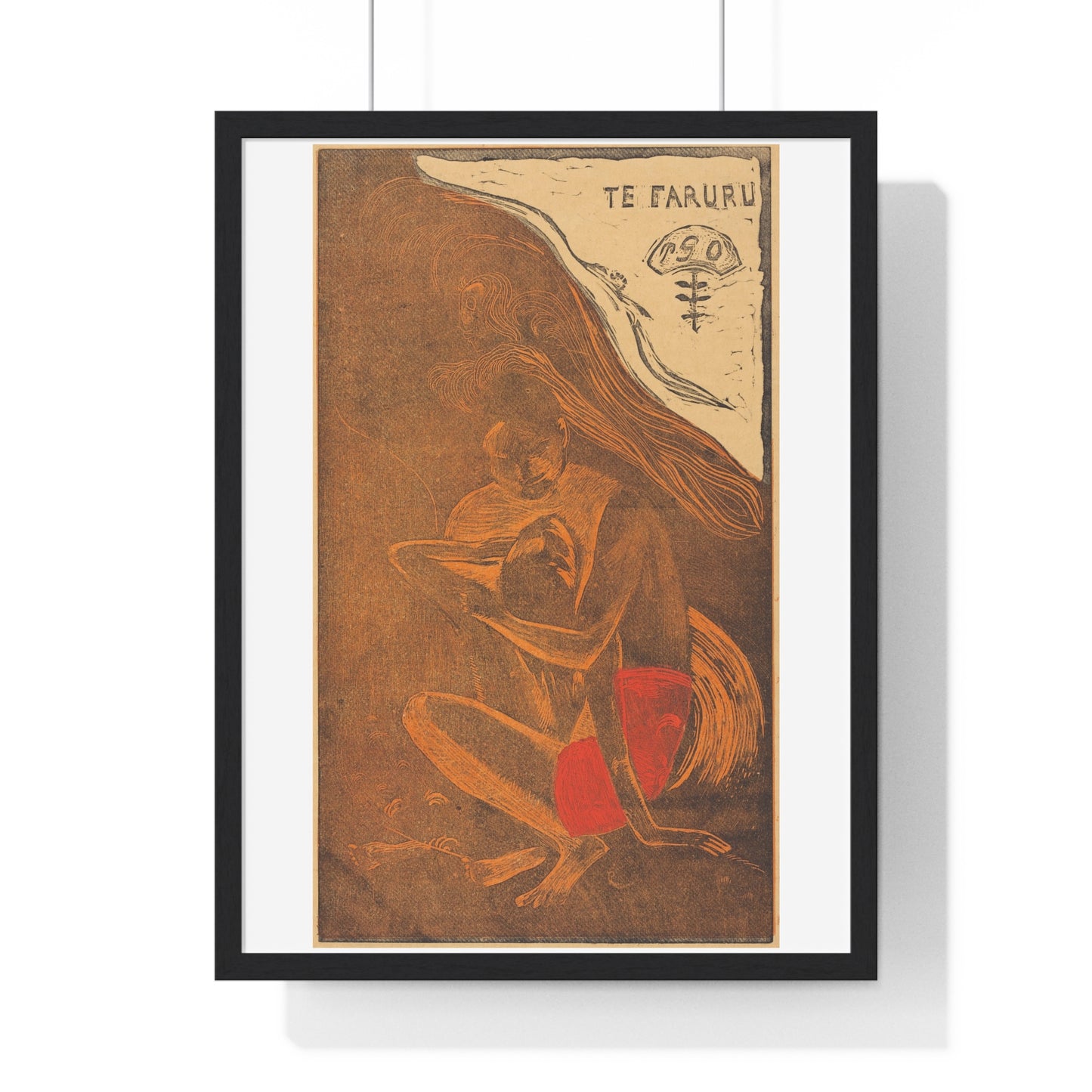 Te Faruru 'They are Making Love Here' (1894-1895) by Paul Gauguin and Louis Roy, from the Original, Framed Art Print