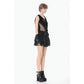 Dark in Love Punk Eyelet Lace-Layered Mini Skirt