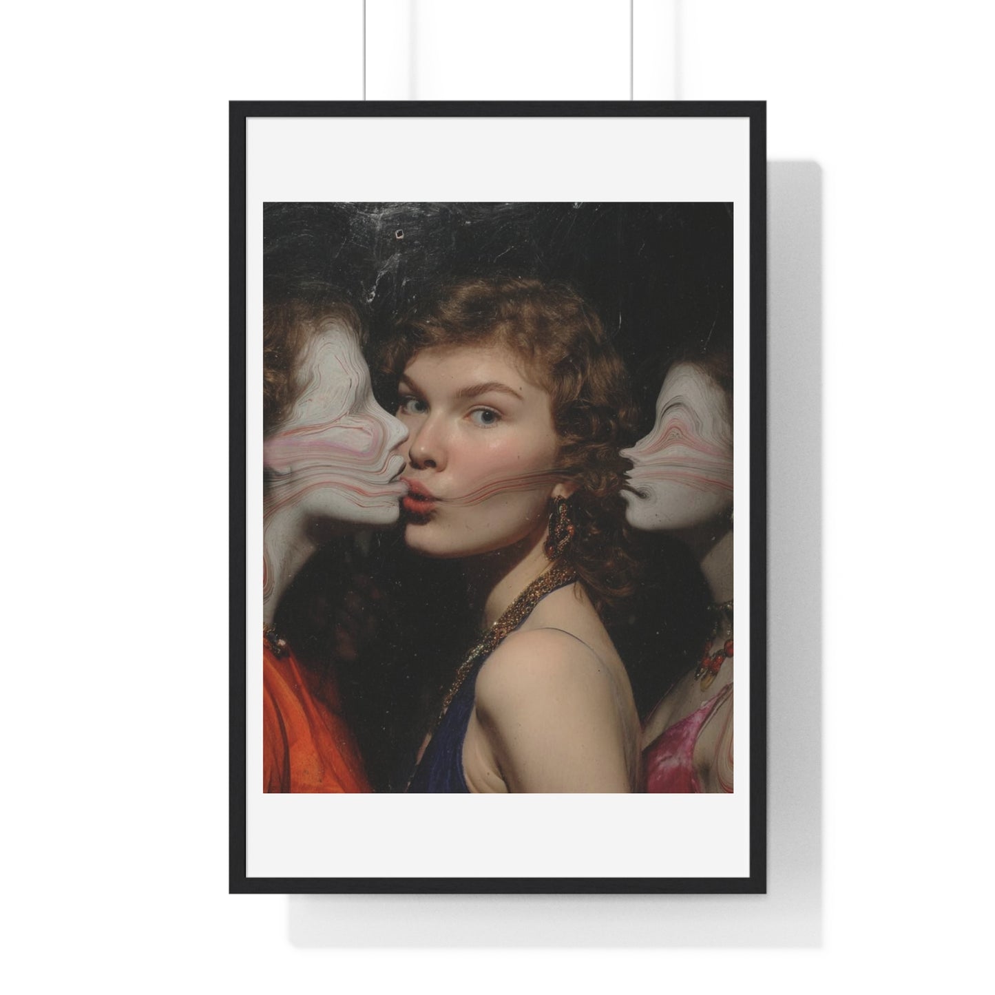 First Love Yourself, Portait Art 'Designed by AI', Framed Art Print