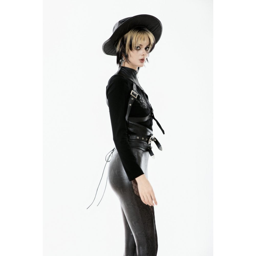 Dark in Love Zora Single-Sleeve Harness Shrug