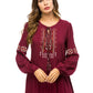 Vireous Embroidered Heritage Robe Long Dress