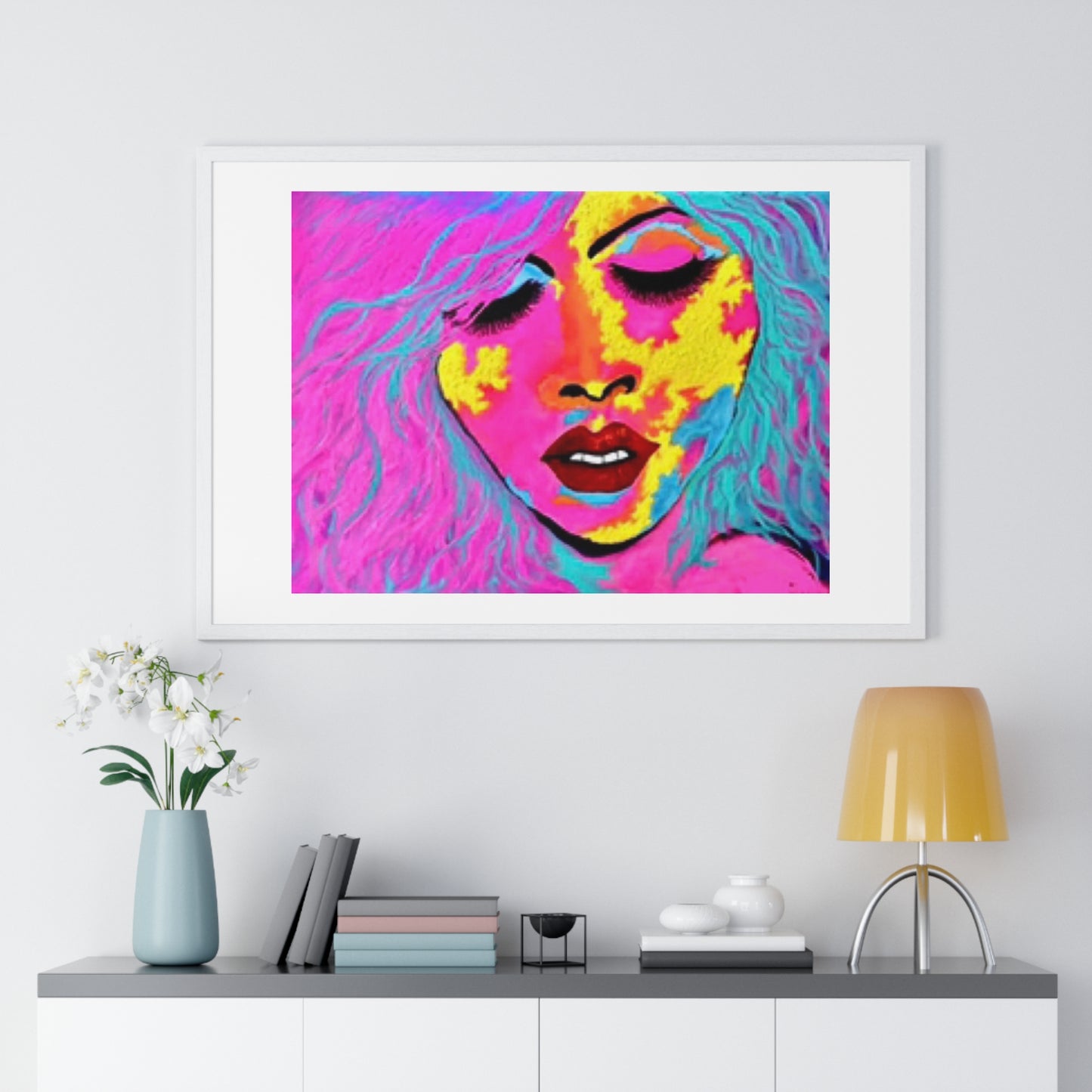 Ecstasy, Psychedelic Art 'Designed by AI' Framed Print