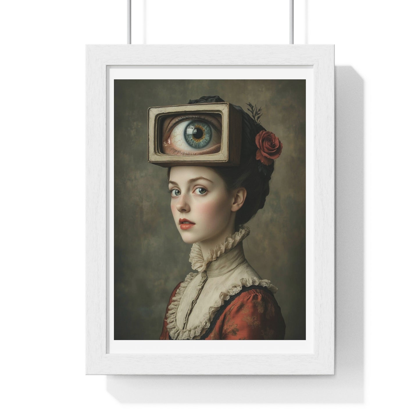 Mind's Eye, Abstract Portrait of a Regency Woman, Framed Art Print