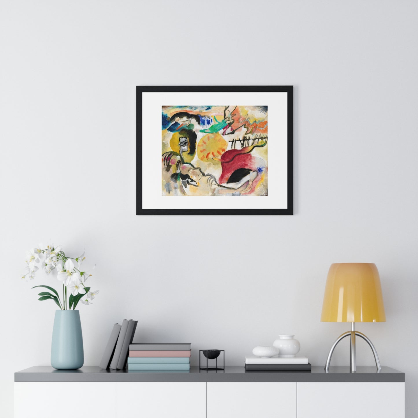 Improvisation 27 (Garden of Love II) by Wassily Kandinsky (1912) , from the Original, Framed Print