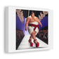 Japanese Sumo Wrestler on the Fashion Catwalk 'Designed by AI' Art Print on Satin Canvas