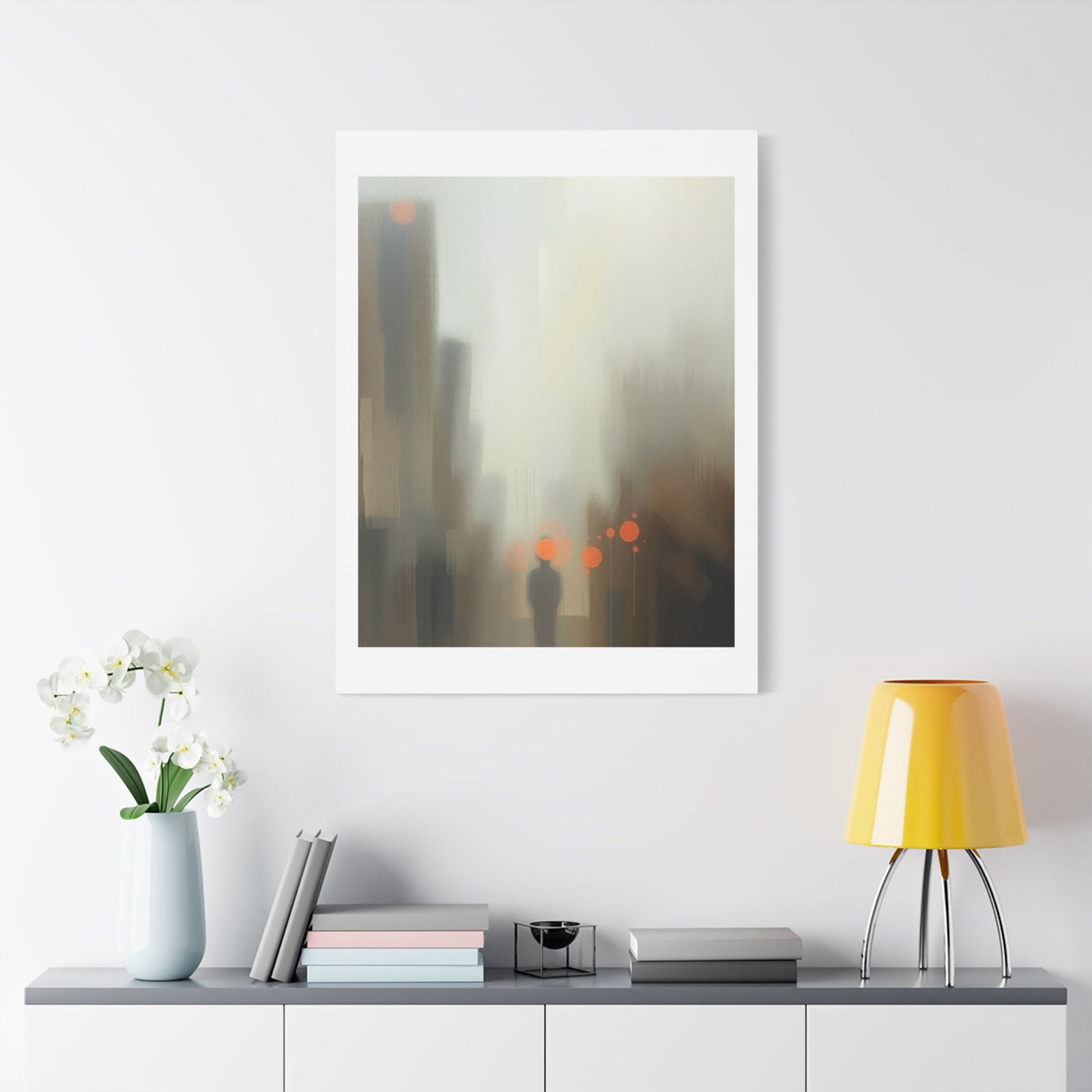 Faded Pastel Abstract Decor Art II 'Designed by AI' Print on Canvas