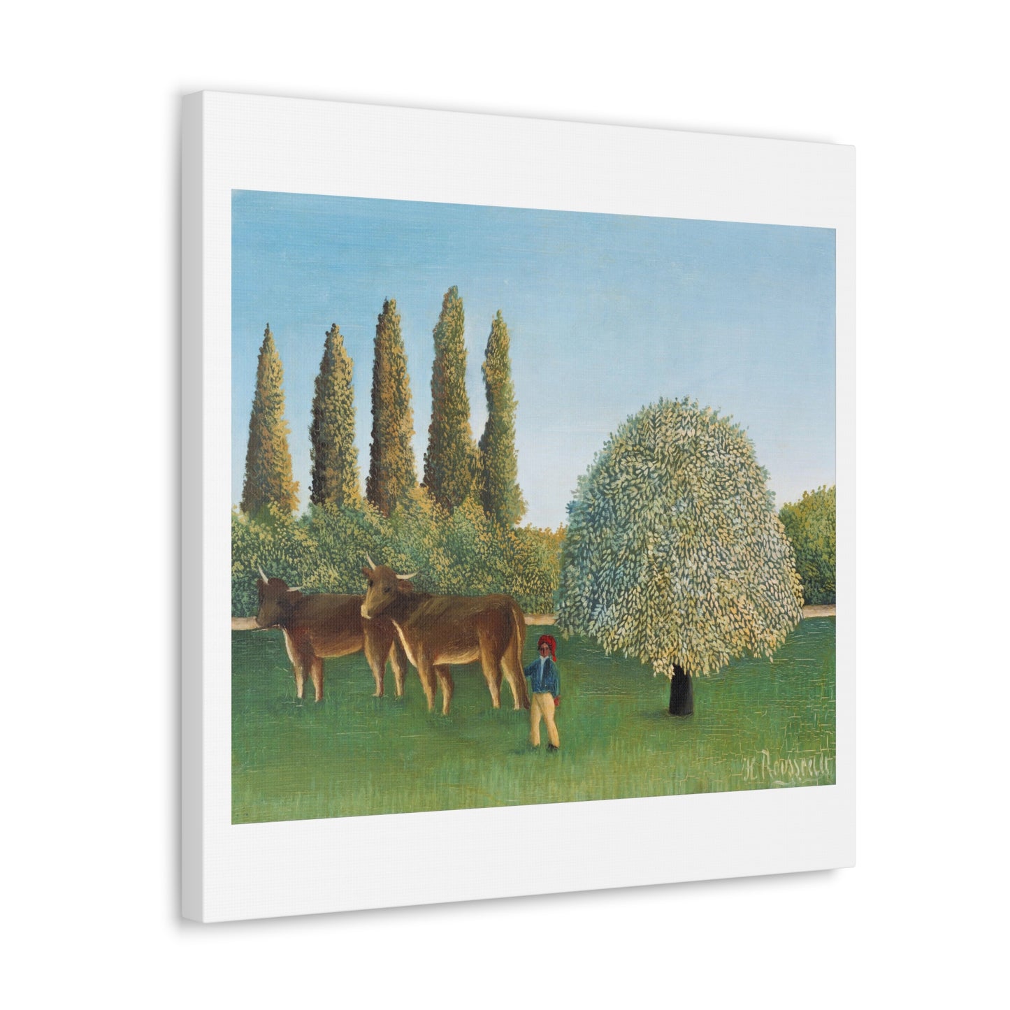 Henri Rousseau's Meadowland 'The Pasture' (1910) Canvas Art Print from the Original