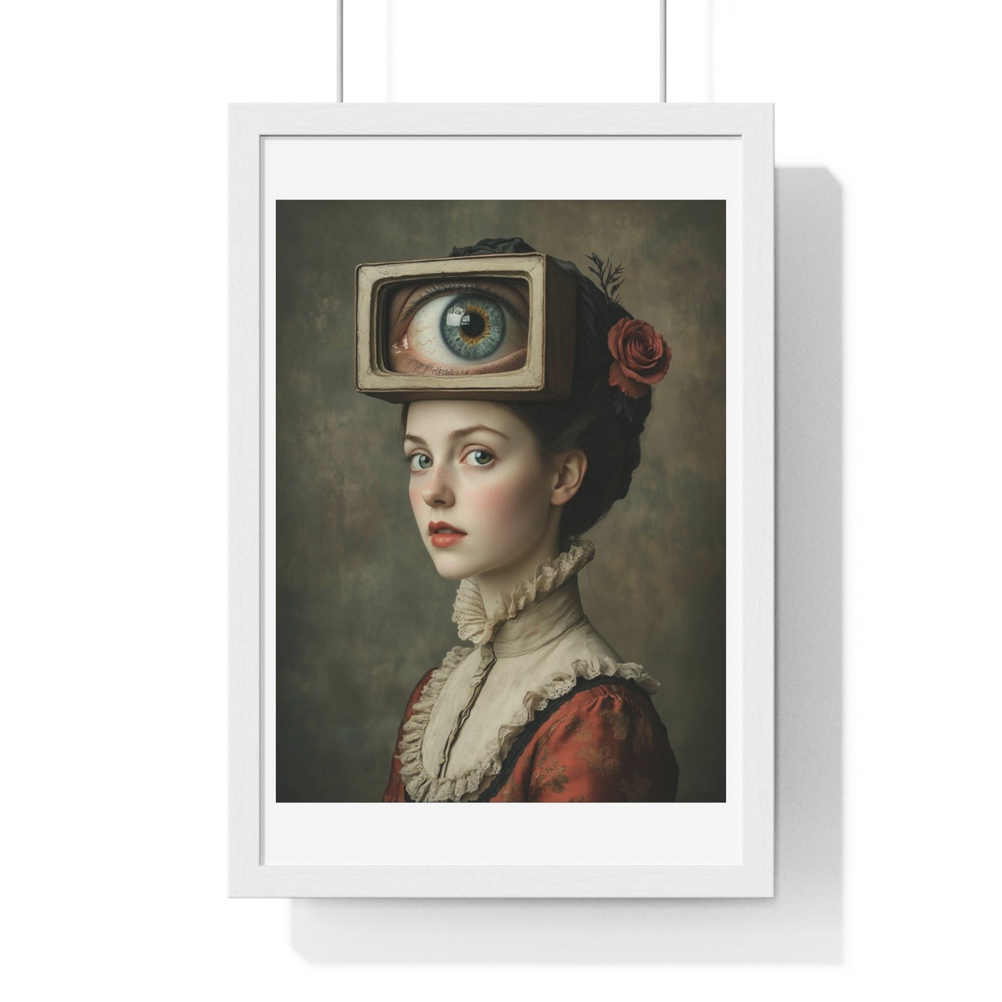 Mind's Eye, Abstract Portrait of a Regency Woman, Framed Art Print