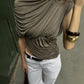 Avant Garde Round Neck Asymmetric Fashion Top