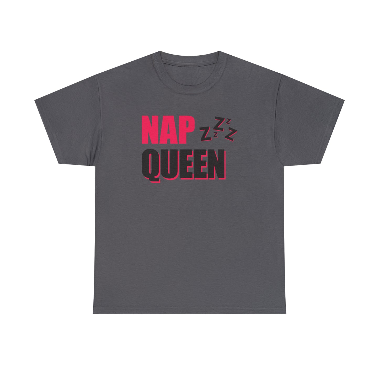 Nap Queen ヘビーコットン Tシャツ ユニセックス ワールドワイドサイズ 昼寝、睡眠、怠惰、休息