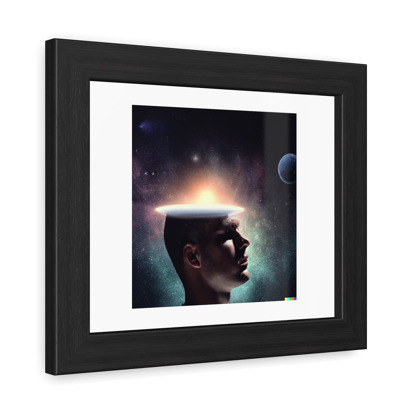 Human Consciousness 'Designed by AI' Wooden Framed Print