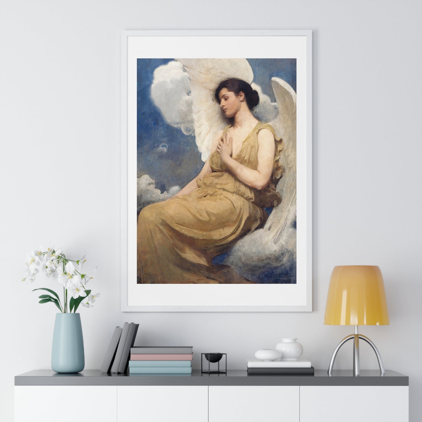 Winged Figure (1889) by Abbott Handerson Thayer, from the Original, Framed Art Print