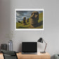 Moai Statues of Easter Island Seen on a Good Day 'Designed by AI' Canvas Art Print