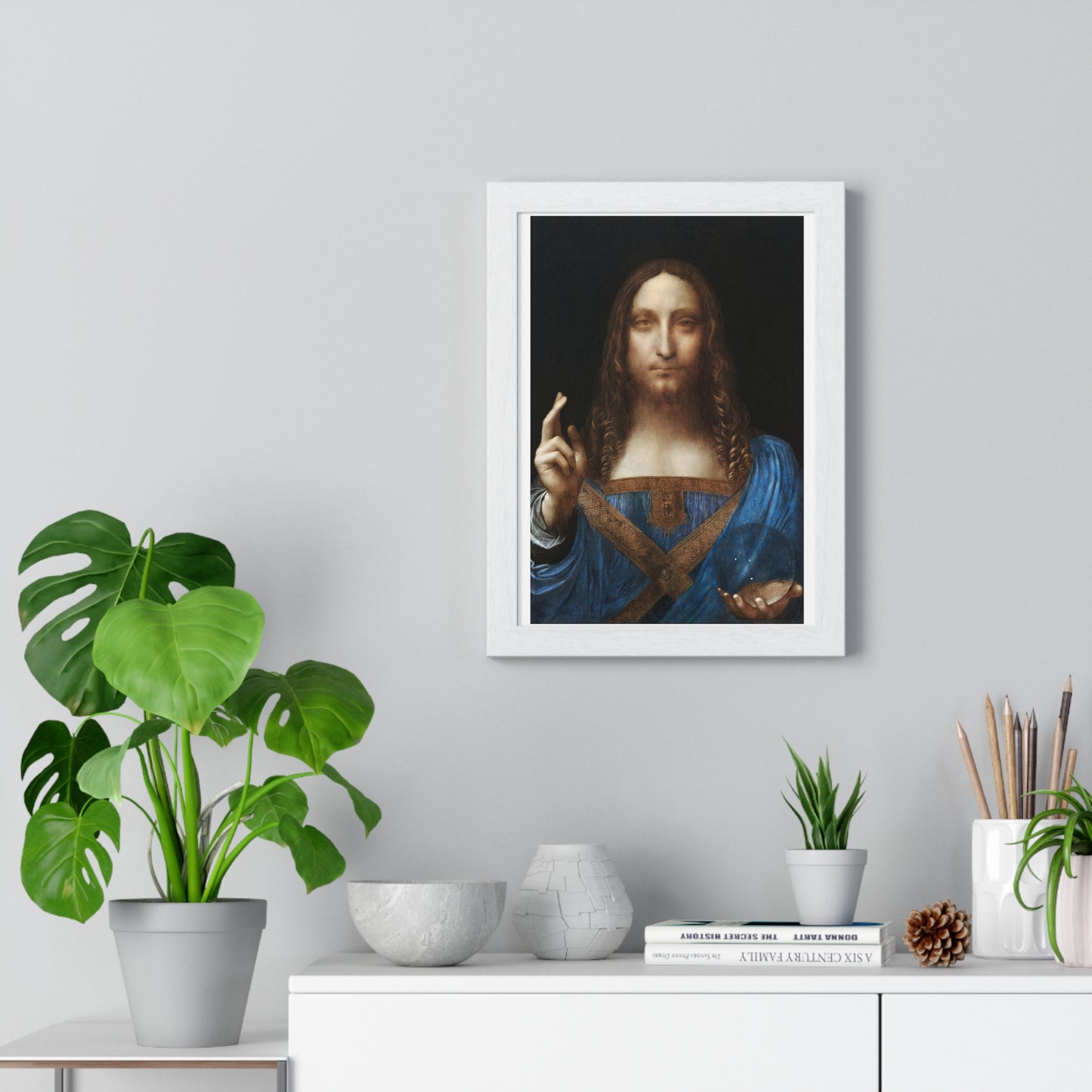 Salvator Mundi (circa 1500) Famous Painting by Vincent van Gogh, from the Original, Framed Art Print