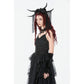 Dark in Love Gothic Satin Lace Tiered Dress