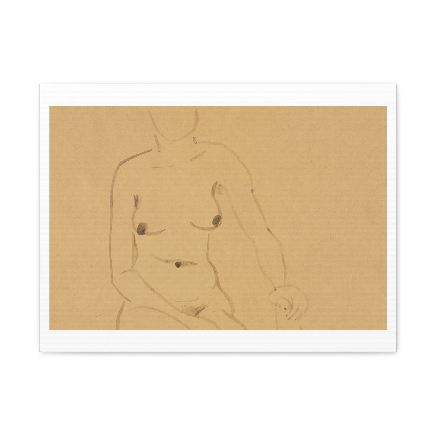 Torso of a Nude Woman (1900) by Jane Poupelet, Art Print from the Original on Canvas