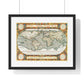 Map of the World 'Typus Orbis Terrarum' (1570-1595) by Abraham Ortelius, from the Original, Framed Art Print