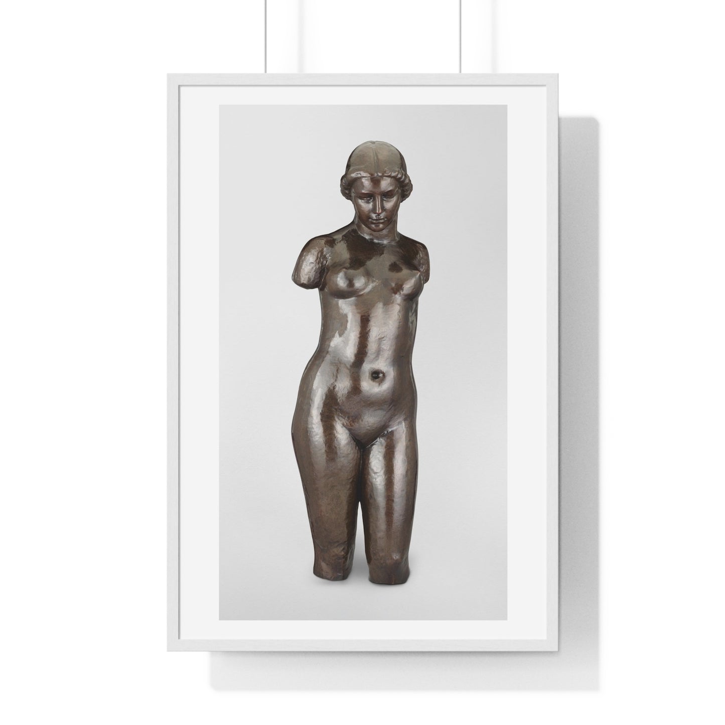 Naked Woman Sculpture 'Torse de Dina' (1943) by Aristide Maillol, from the Original, Framed Art Print