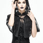 Gothic Fashion Womenswear Dark Lace Mesh Hooded Cloak