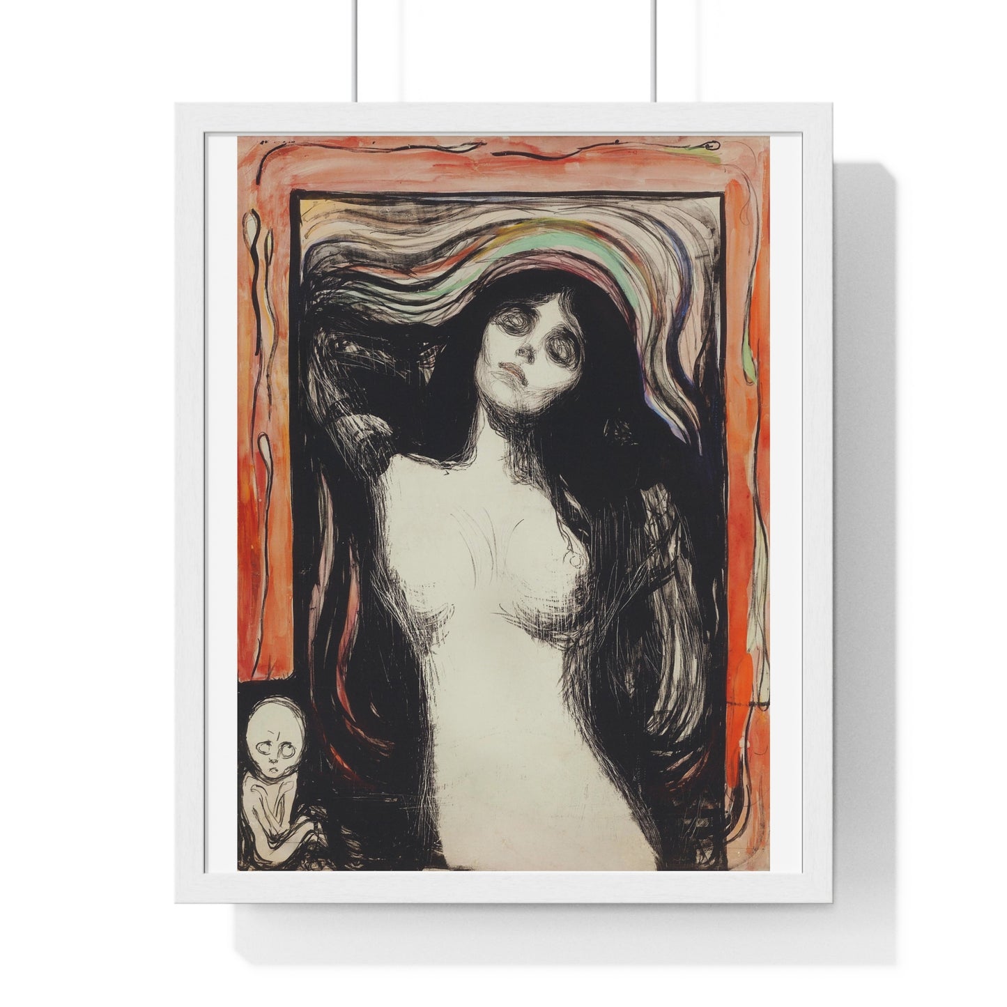 Madonna (1895) by Edvard Munch, from the Original, Framed Art Print