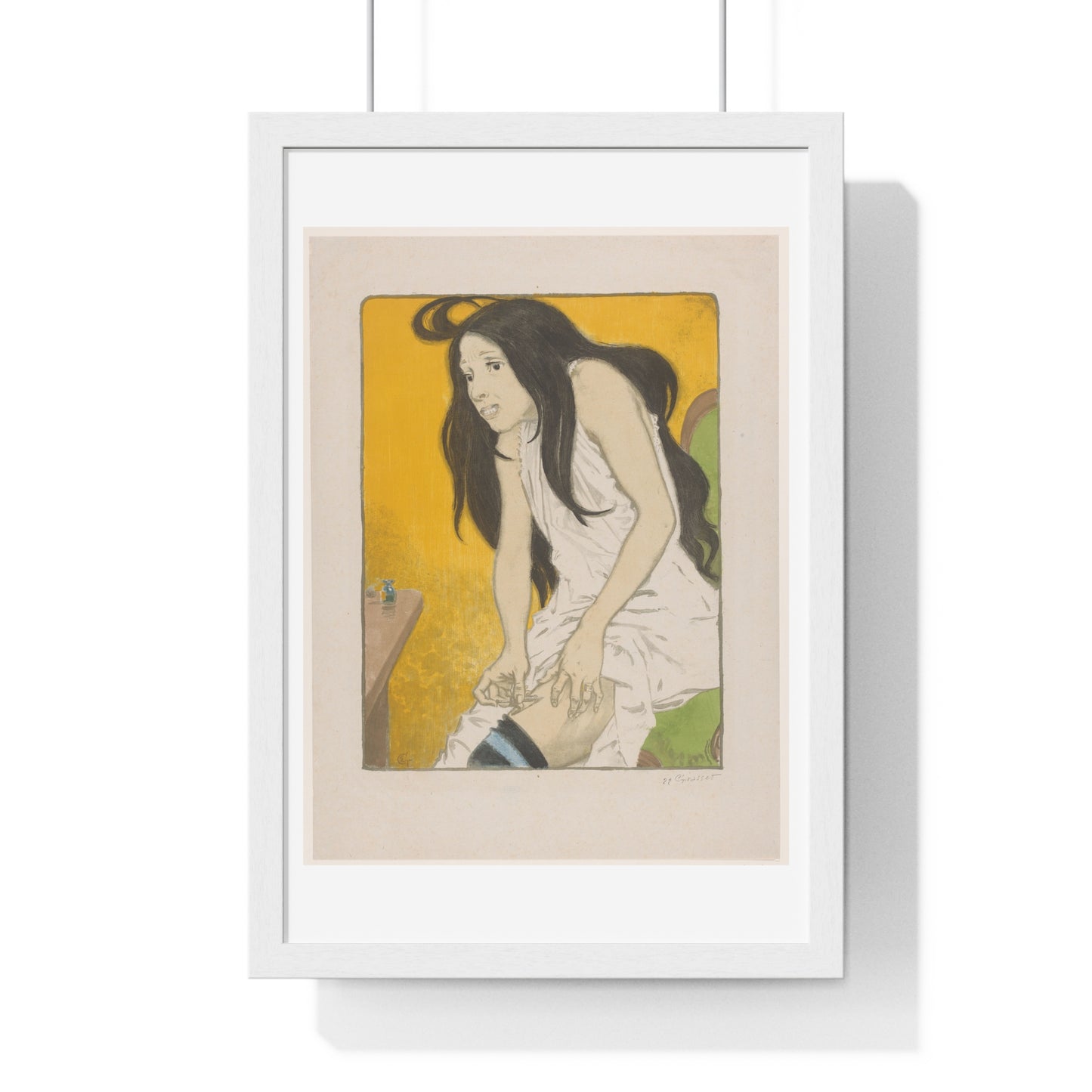 Morfineverslaafde Vrouw (1897) by Eugène Grasset, from the Original, Framed Art Print