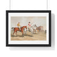 Illustration of Jockeys from 'The Costume of Yorkshire' (1814) by George Walker, from the Original, Framed Art Print