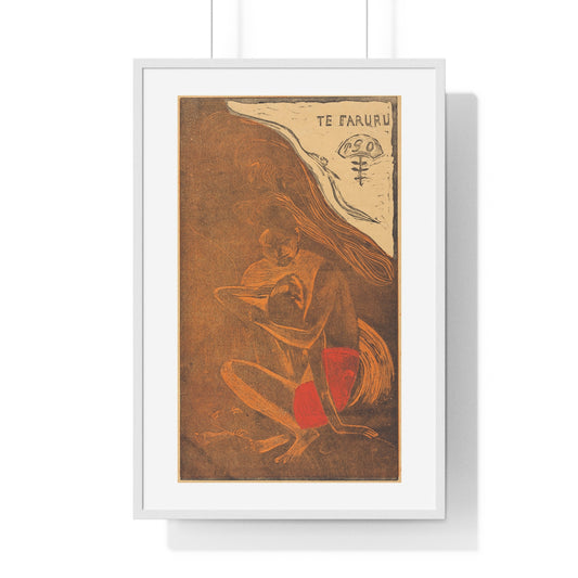 Te Faruru 'They are Making Love Here' (1894-1895) by Paul Gauguin and Louis Roy, from the Original, Framed Art Print