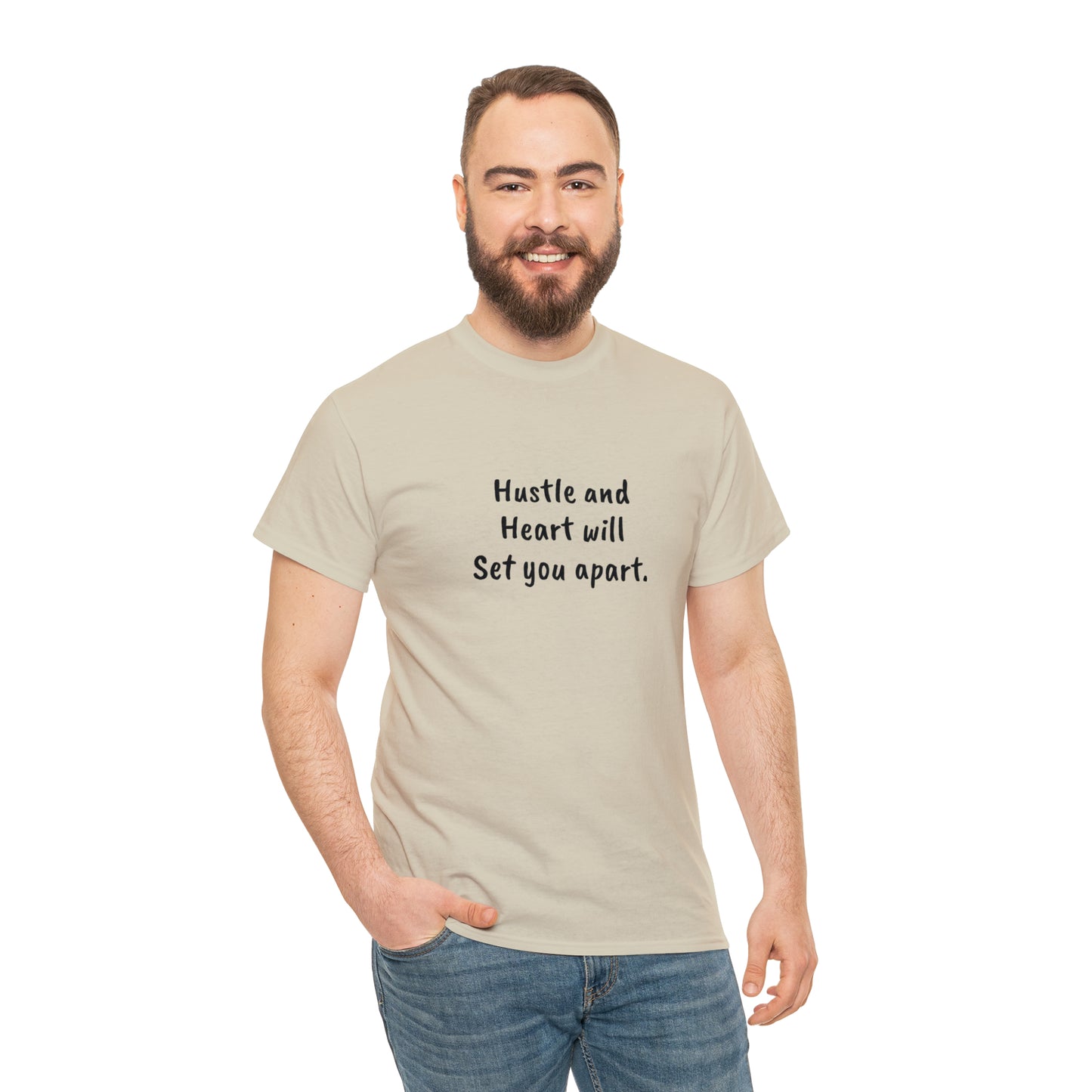 Hustle and Heart Will Set You Apart, Heavy Cotton T-Shirt