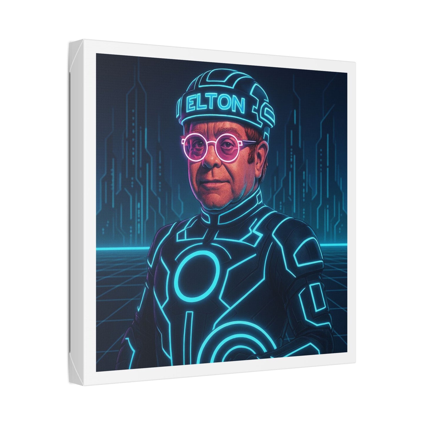 Elton Tron Absurdist Art 'Designed by AI' Canvas Art Print
