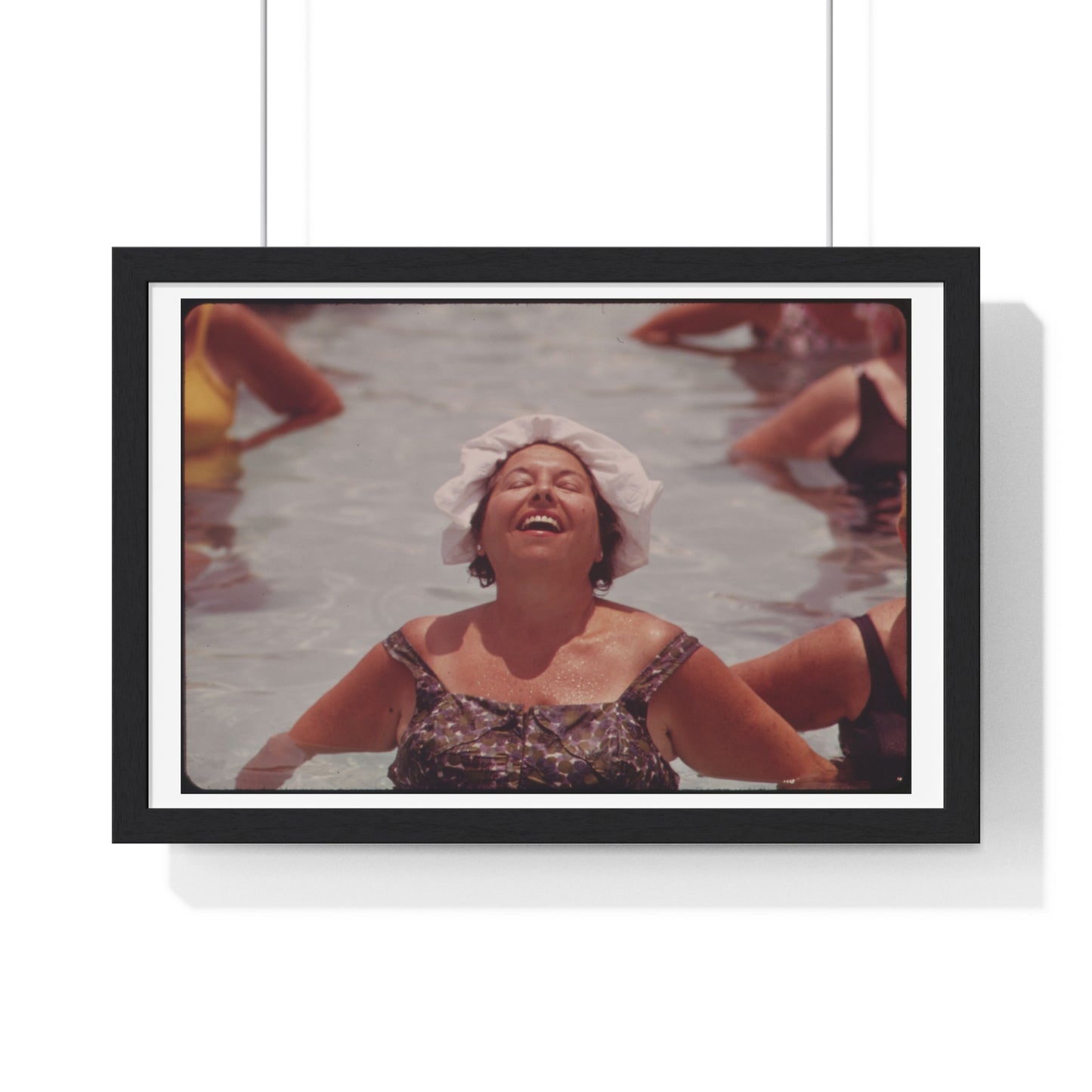 Organised Daily Exercises at the Century Village Retirement Community (circa 1973) Vintage Photography by Flip Schulke, Framed Print