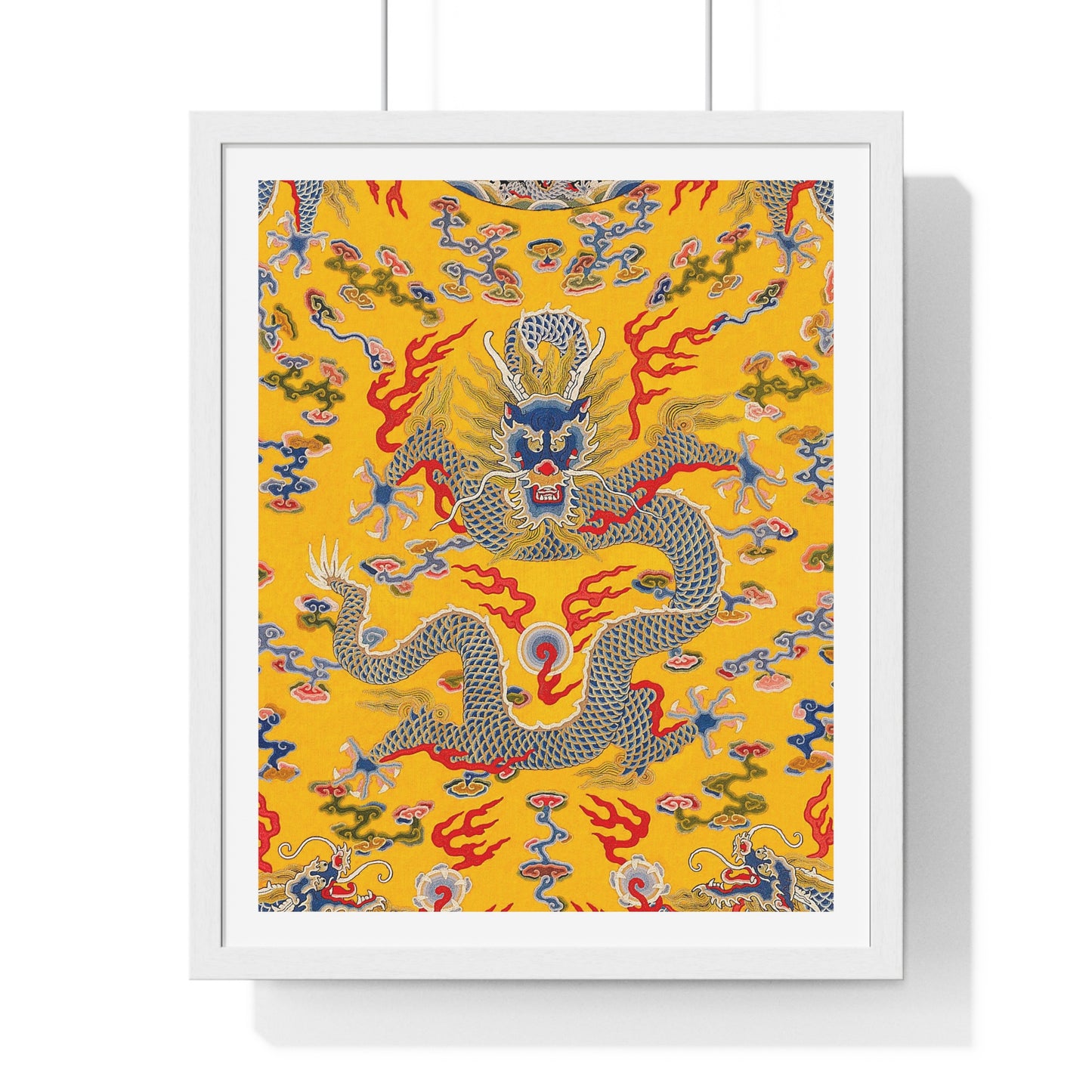 Chinese Empress's Twelve-Symbol Robe (18th-19th Century) Vintage Embroidery, from the Original, Framed Art Print