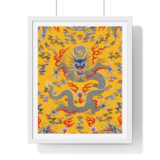 Chinese Empress's Twelve-Symbol Robe (18th-19th Century) Vintage Embroidery, from the Original, Framed Art Print