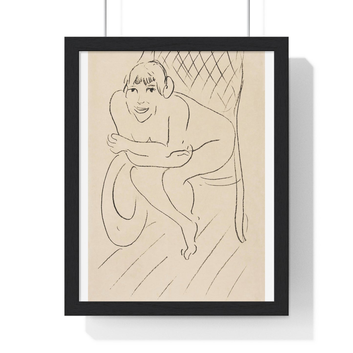 Nude Seated in a Rocking Chair (1914) by Henri Matisse from the Original, Framed Art Print