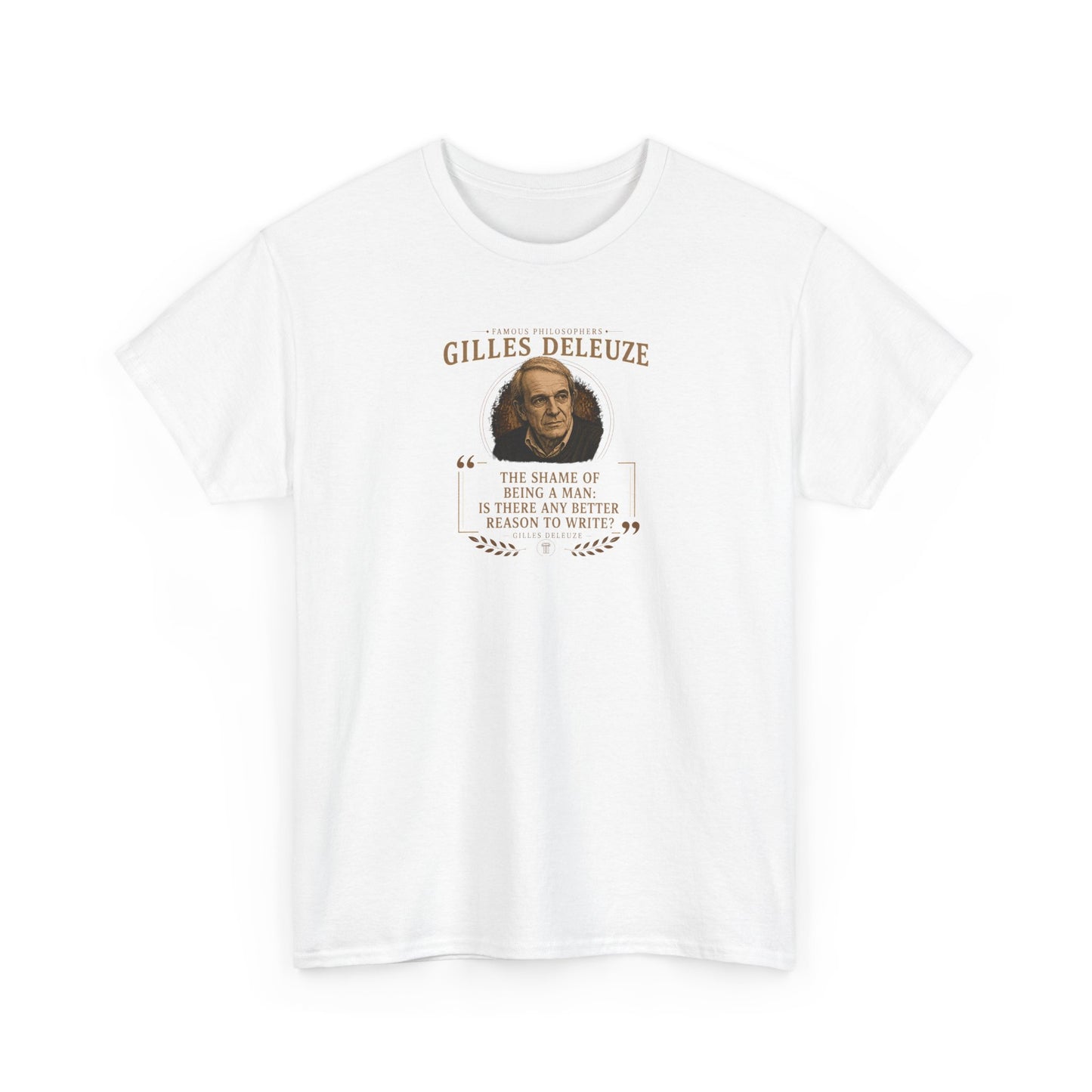 Gilles Deleuze on the Power of Writing, Philosophy Tribute T-Shirt