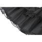 Dark in Love Bonded Tulle Layered Goth Mini Skirt in Black