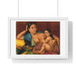 Woman Suckling an Infant, Indian Chromolithograph, from the Original, Framed Art Print