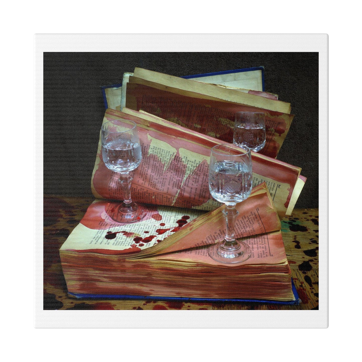 Night in the Library 'Designed by AI' Canvas Art Print