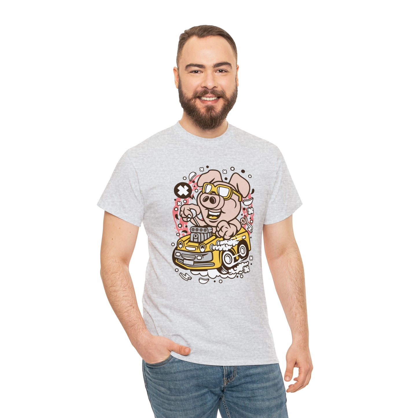 Oink Hot Rod Cartoon T-Shirt