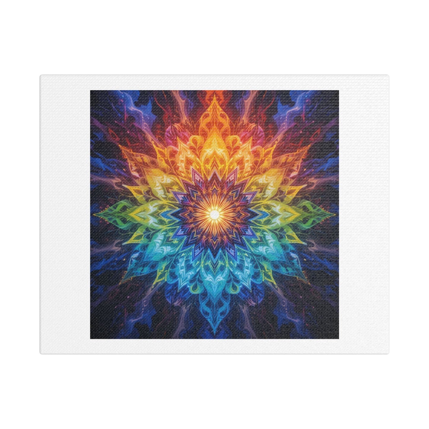 Channeling Cosmic Creativity: This Mandala Breathes with the Energy of a Thousand Sacred Souls 'Designed by AI', Print on Canvas