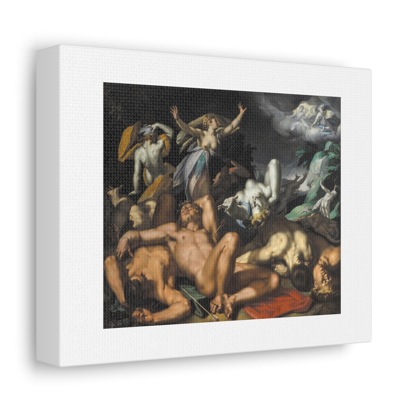 Apollo and Diana Punishing Niobe by Killing her Children (1591) by Abraham Bloemaert, from the Original, Art Print on Canvas