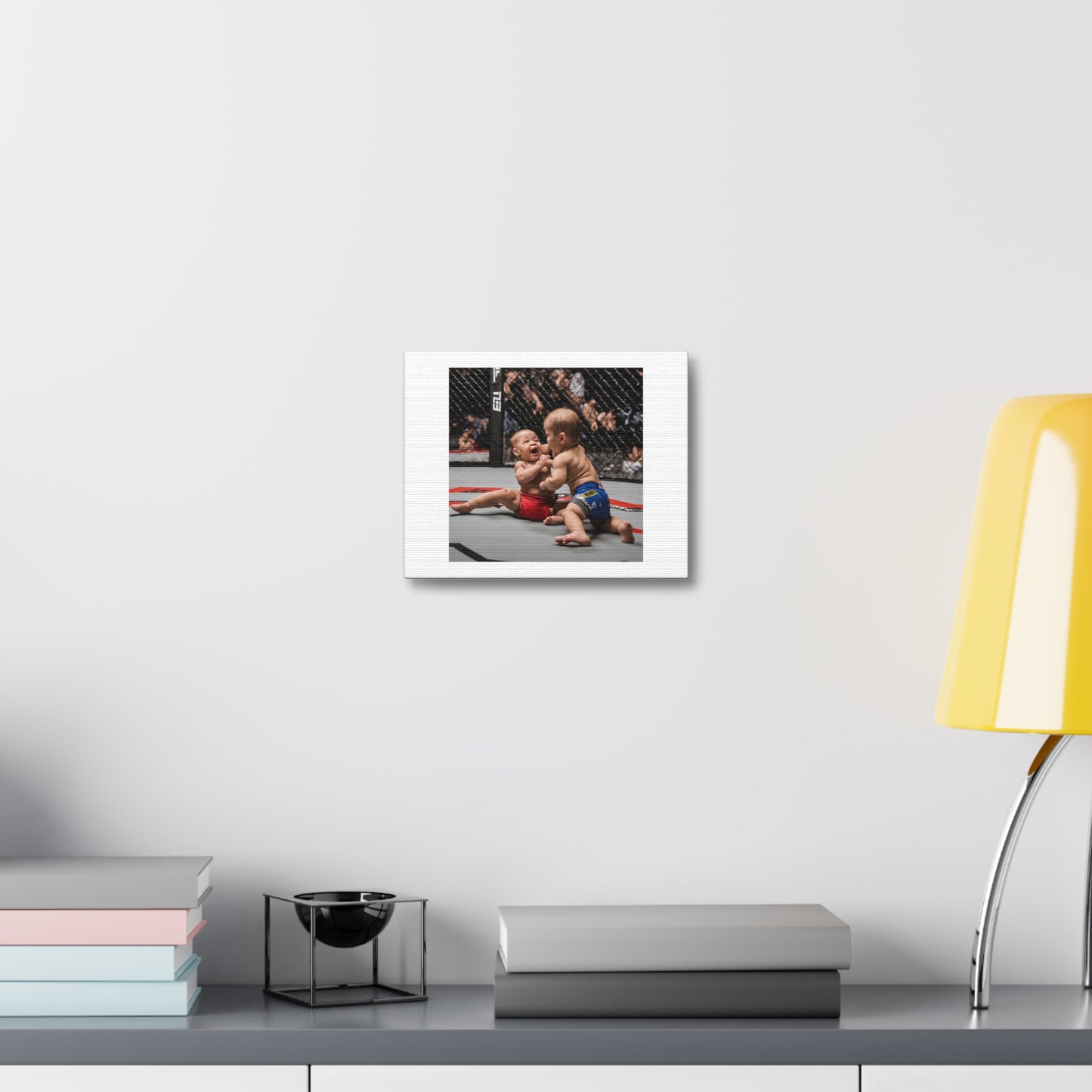 Baby MMA Photorealism 'Designed by AI' Art Print on Canvas