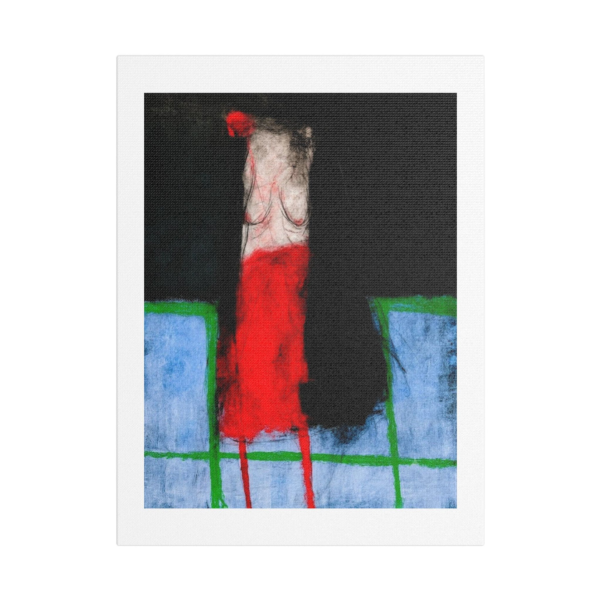 Grandmother, Neo-Surrealism, Art Print on Satin Canvas, Stretched