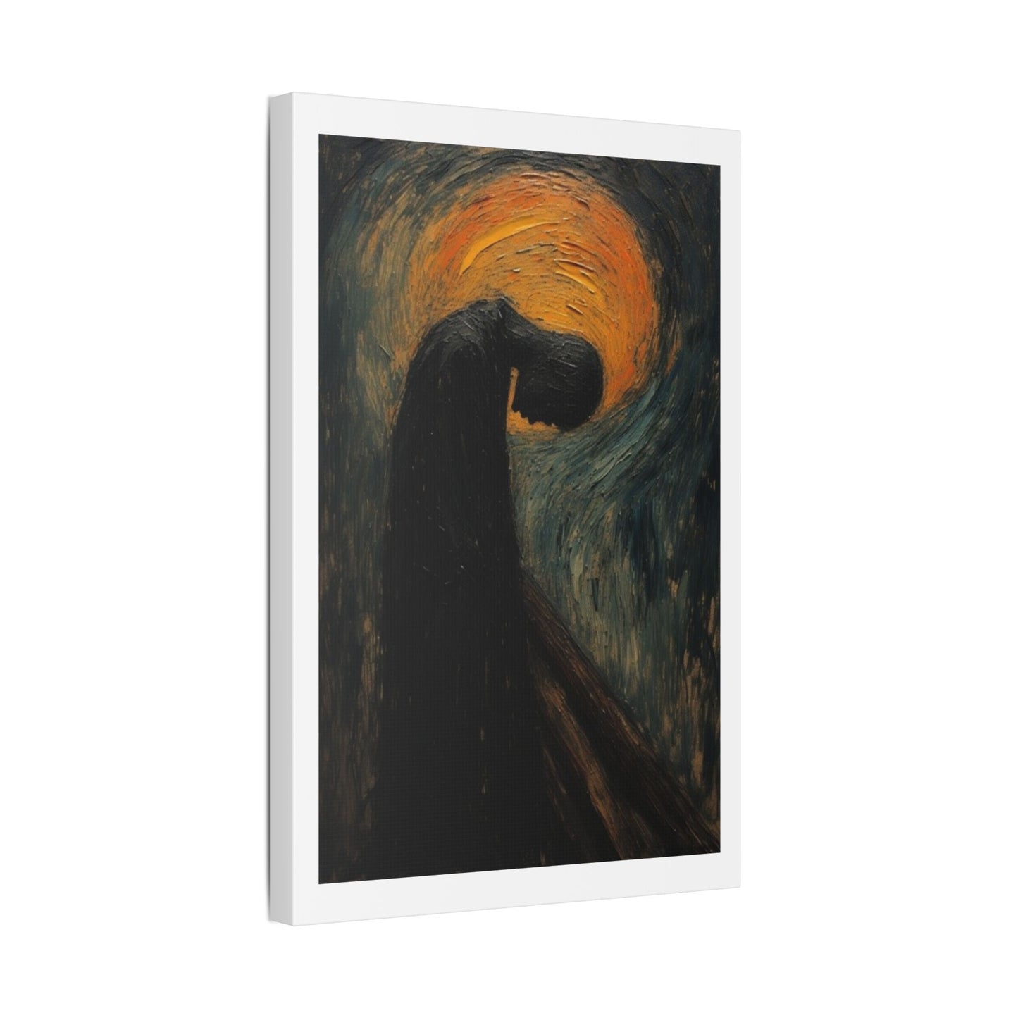 Endless Sadness Passing Through Nature, Oil on Canvas 'Designed by AI' Canvas Art Print