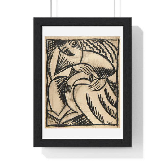 Figurative Abstraction, from the Original, Wooden Framed Print