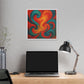 Bold Brush Strokes Representing a Swirling Jazz Performance 'Designed by AI' Canvas Art Print