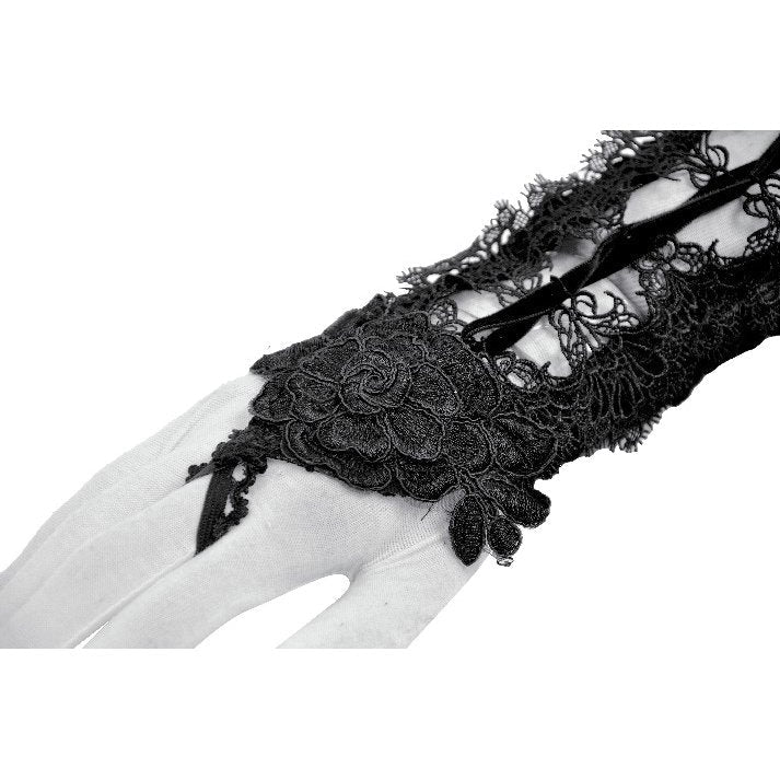 Dark in Love Erzebeth Lace-Up Gothic Arm Warmers