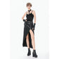 Dark In Love Punk Rib Cage Grommet Waist Cincher Belt